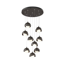 Load image into Gallery viewer, Brooklyn Standard Round Multi Light Pendant Light in Oil Rubbed Bronze/Dark Smoke (Standard).
