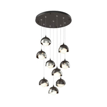 Load image into Gallery viewer, Brooklyn Standard Round Multi Light Pendant Light in Oil Rubbed Bronze/Sterling (Standard).
