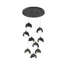Load image into Gallery viewer, Brooklyn Standard Round Multi Light Pendant Light in Natural Iron/Black (Standard).

