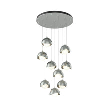 Load image into Gallery viewer, Brooklyn Standard Round Multi Light Pendant Light in Vintage Platinum/Vintage Platinum (Standard).

