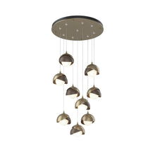 Load image into Gallery viewer, Brooklyn Standard Round Multi Light Pendant Light in Soft Gold/Bronze (Standard).
