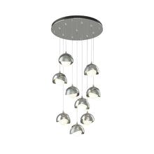 Load image into Gallery viewer, Brooklyn Standard Round Multi Light Pendant Light in Sterling/Vintage Platinum (Standard).

