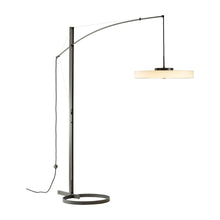 Load image into Gallery viewer, Disq Arc LED Floor Lamp in Dark Smoke/Spun Frost.
