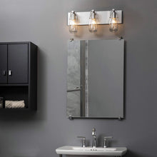 Load image into Gallery viewer, Eos Vanity Wall Light in bathroom.
