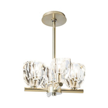 Load image into Gallery viewer, Gatsby Semi Flushmount Ceiling Light in Modern Brass.

