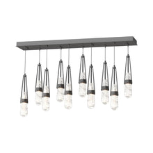 Load image into Gallery viewer, Link Rectangular LED Multi Light Pendant Light in Black/Clear/White Threading Glass (Standard).
