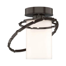 Load image into Gallery viewer, Olympus Outdoor Semi Flush Ceiling Light in Coastal Bronze.
