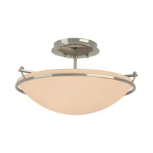 Load image into Gallery viewer, Plain Semi Flush Mount Ceiling Light in Sterling/Sand Glass (Small).
