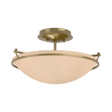 Load image into Gallery viewer, Plain Semi Flush Mount Ceiling Light in Modern Brass/Sand Glass (Small).
