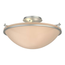 Load image into Gallery viewer, Plain Semi Flush Mount Ceiling Light in Vintage Platinum/Sand Glass (Large).
