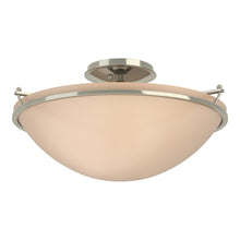 Load image into Gallery viewer, Plain Semi Flush Mount Ceiling Light in Sterling/Sand Glass (Large).
