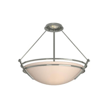Load image into Gallery viewer, Presidio Tryne Semi Flush Mount Ceiling Light in Sterling/Sand Glass (16.8-Inch).
