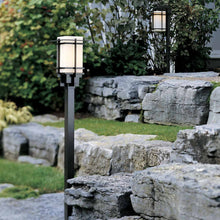 Load image into Gallery viewer, Tourou Outdoor Post Light in Outside Area.
