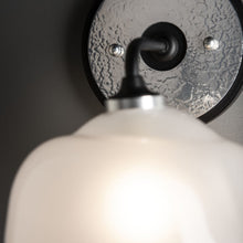 Load image into Gallery viewer, Ume Curved Arm Bath Wall Light in Detail.
