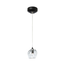 Load image into Gallery viewer, Ume Mini Pendant Light in Black/Clear Glass.
