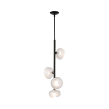 Load image into Gallery viewer, Ume Vertical Pendant Light in Oil Rubbed Bronze/Frosted Glass.

