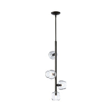 Load image into Gallery viewer, Ume Vertical Pendant Light in Oil Rubbed Bronze/Clear Glass.
