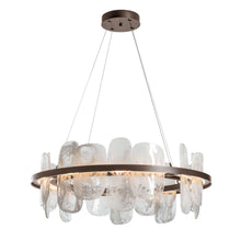 Load image into Gallery viewer, Vitre Circular LED Pendant Light in Bronze.
