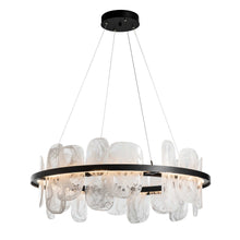 Load image into Gallery viewer, Vitre Circular LED Pendant Light in Black.
