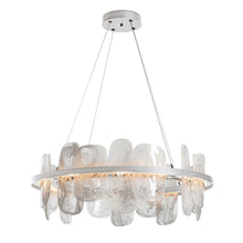 Load image into Gallery viewer, Vitre Circular LED Pendant Light in Vintage Platinum.
