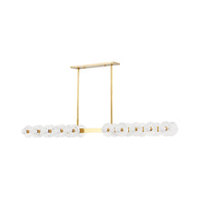Load image into Gallery viewer, Austen Linear Pendant Light in Aged Brass.
