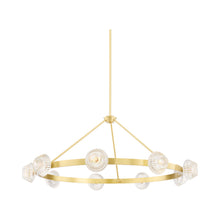 Load image into Gallery viewer, Barclay Chandelier in Aged Brass (9-Light).
