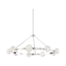 Load image into Gallery viewer, Barclay Chandelier in Polished Nickel (9-Light).
