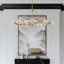 Load image into Gallery viewer, Barclay Chandelier in living room.
