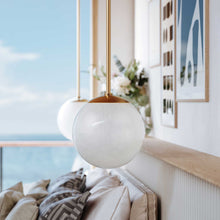 Load image into Gallery viewer, Burlington Pendant Light in bedroom.
