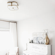 Load image into Gallery viewer, Chandler Flush Mount Ceiling Light in living room.
