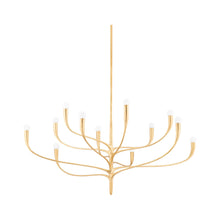 Load image into Gallery viewer, Labra Chandelier in Vintage Gold Leaf (12-Light).
