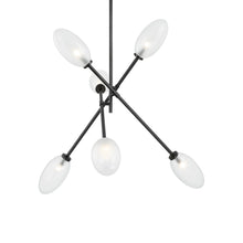 Load image into Gallery viewer, Alberton Chandelier in Black Brass (6-Light).
