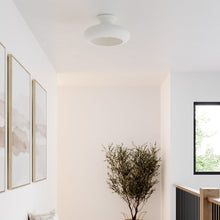 Load image into Gallery viewer, Annie Semi Flush Mount Ceiling Light in hallway.
