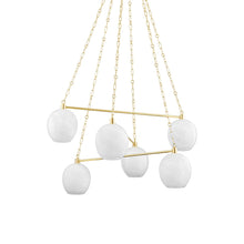 Load image into Gallery viewer, Asbury Park Chandelier in Aged Brass (6-Light).
