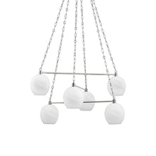 Load image into Gallery viewer, Asbury Park Chandelier in Polished Nickel (6-Light).
