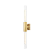 Load image into Gallery viewer, Asher Vanity Wall Light in Aged Brass.
