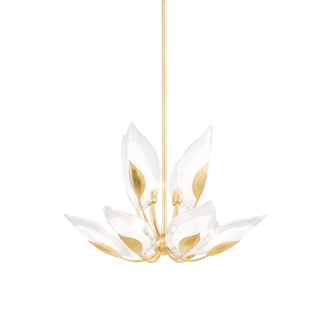 Blossom Chandelier in Gold Leaf.