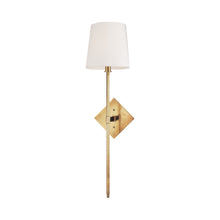Load image into Gallery viewer, Cortland Wall Light in Aged Brass.
