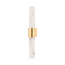 Load image into Gallery viewer, Ellington LED Vanity Wall Light in Aged Brass.
