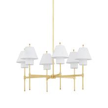 Load image into Gallery viewer, Glenmoore Chandelier in Aged Brass (6-Light).
