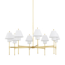 Load image into Gallery viewer, Glenmoore Chandelier in Aged Brass (8-Light).
