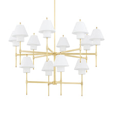 Load image into Gallery viewer, Glenmoore Chandelier in Aged Brass (12-Light).

