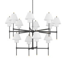 Load image into Gallery viewer, Glenmoore Chandelier in Aged Brass/Distressed Bronze (12-Light).
