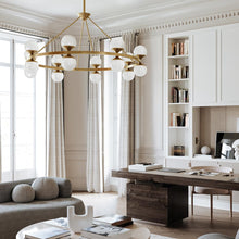 Load image into Gallery viewer, Grafton LED Chandelier in office.
