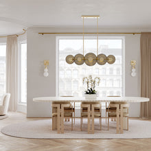 Load image into Gallery viewer, Griston LED Linear Pendant Light in dining room.
