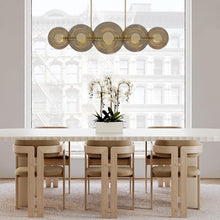 Load image into Gallery viewer, Griston LED Linear Pendant Light in dining room.

