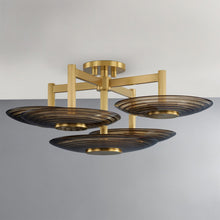 Load image into Gallery viewer, Griston LED Semi Flush Mount Ceiling Light in Detail.
