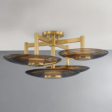 Load image into Gallery viewer, Griston LED Semi Flush Mount Ceiling Light in Detail.
