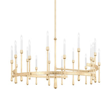 Load image into Gallery viewer, Hathaway Chandelier in Vintage Gold Leaf (18-Light).
