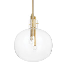 Load image into Gallery viewer, Hempstead Pendant Light in Large/Aged Brass.
